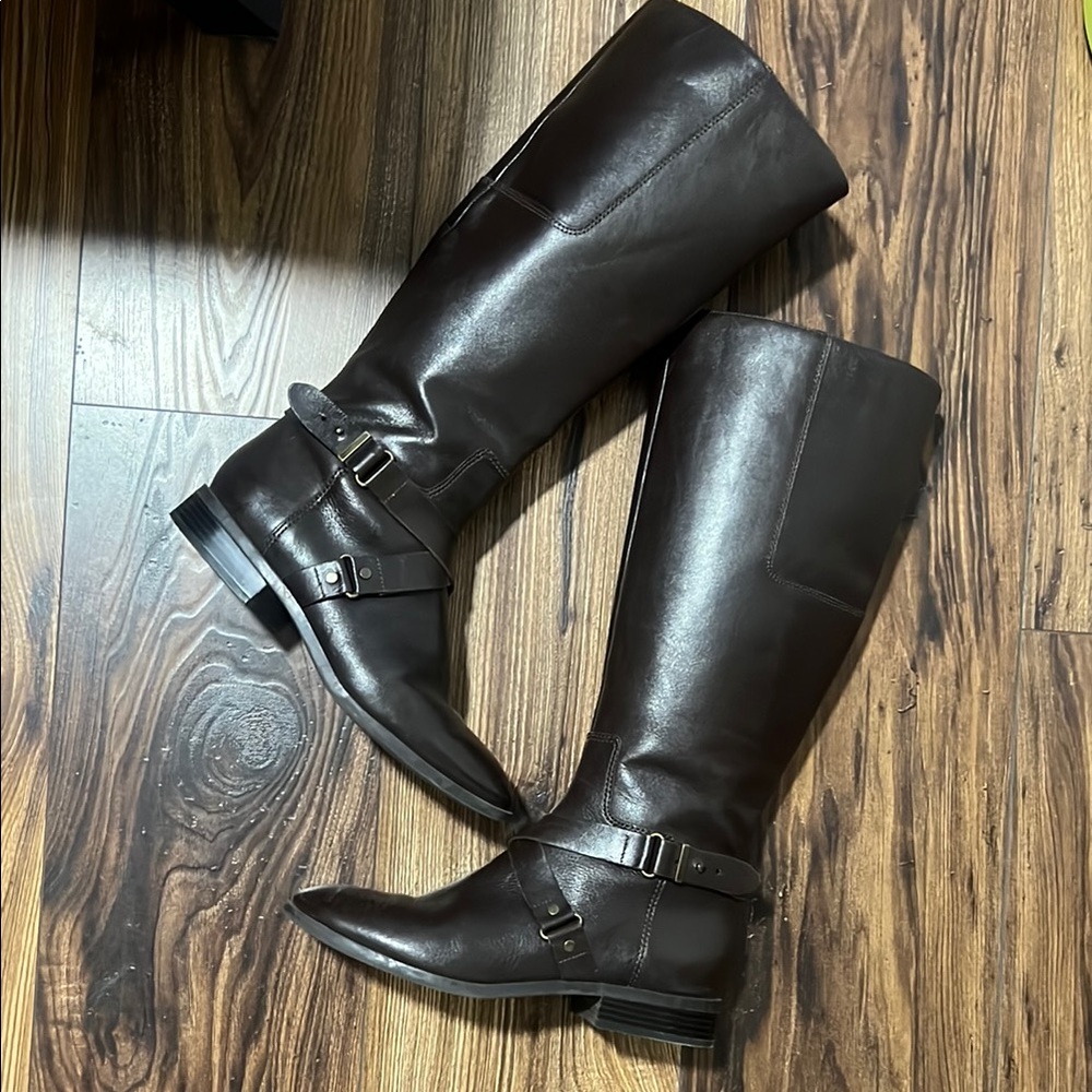 Nine West Brown leather Boots Equestrian Style